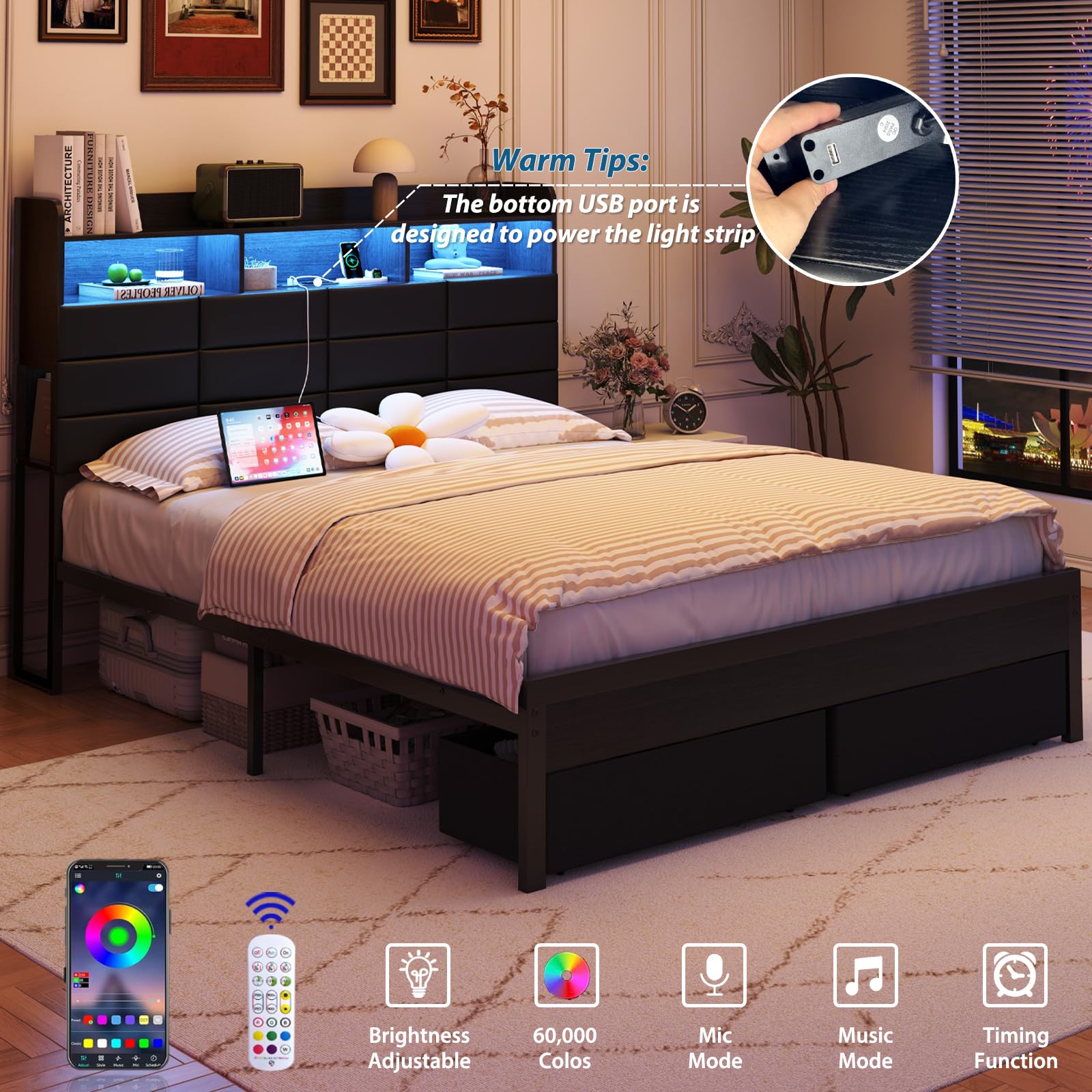King Size Bed Frame with Stora - King Size Bed Frame With Storage Drawers recension och pris