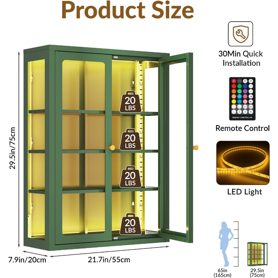 Metal wall display storage cab - Storage recension och pris