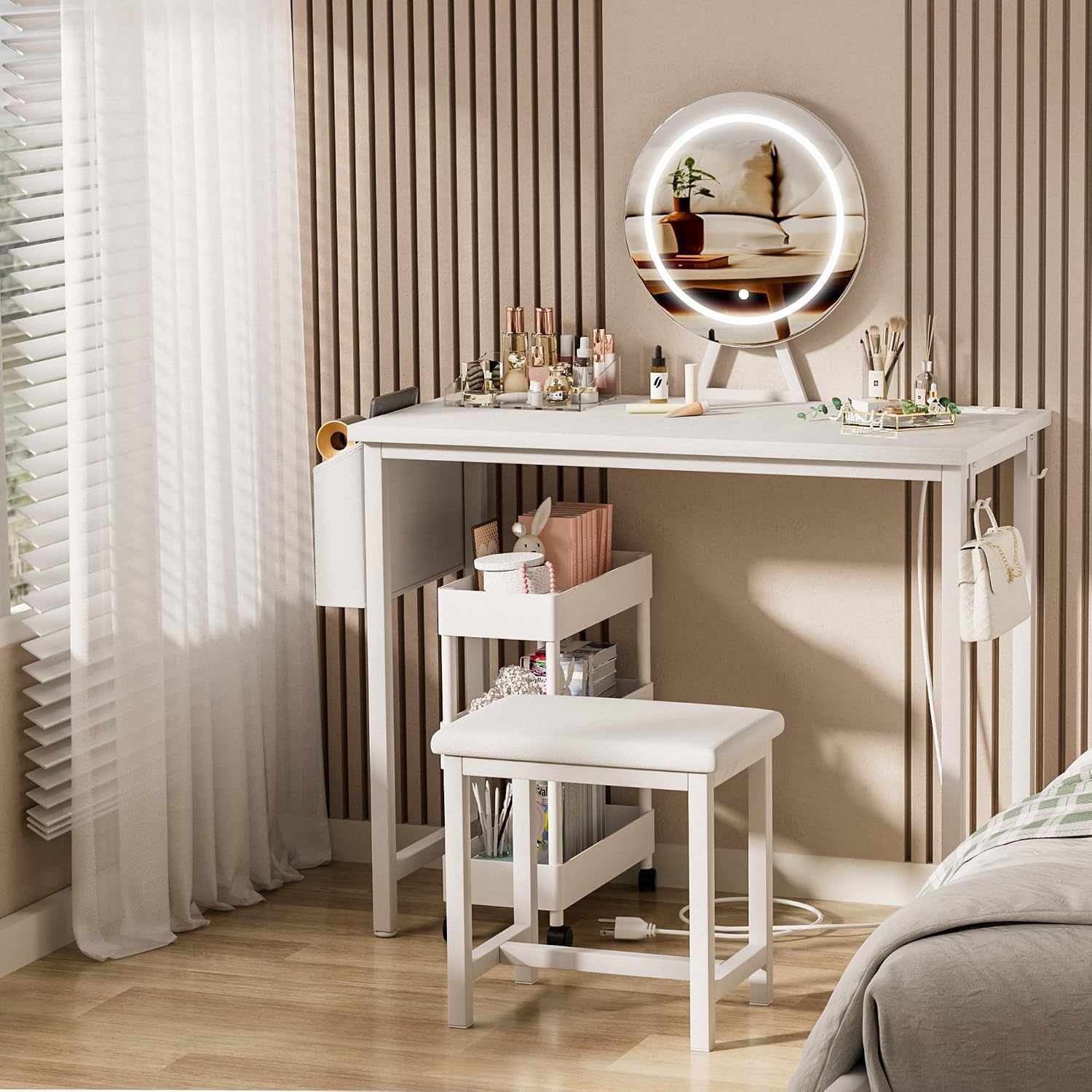 Cheap Makeup Girls Vanity Set  - Dressing Table Vanity With Lighted Mirror recension och pris