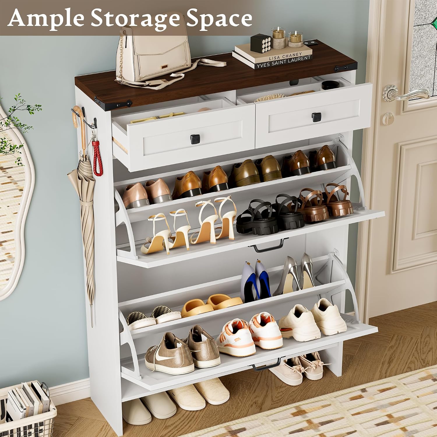 Shoe Cabinet With Odor Control - Shoe Rack Cabinet Narrow Entryway recension och pris
