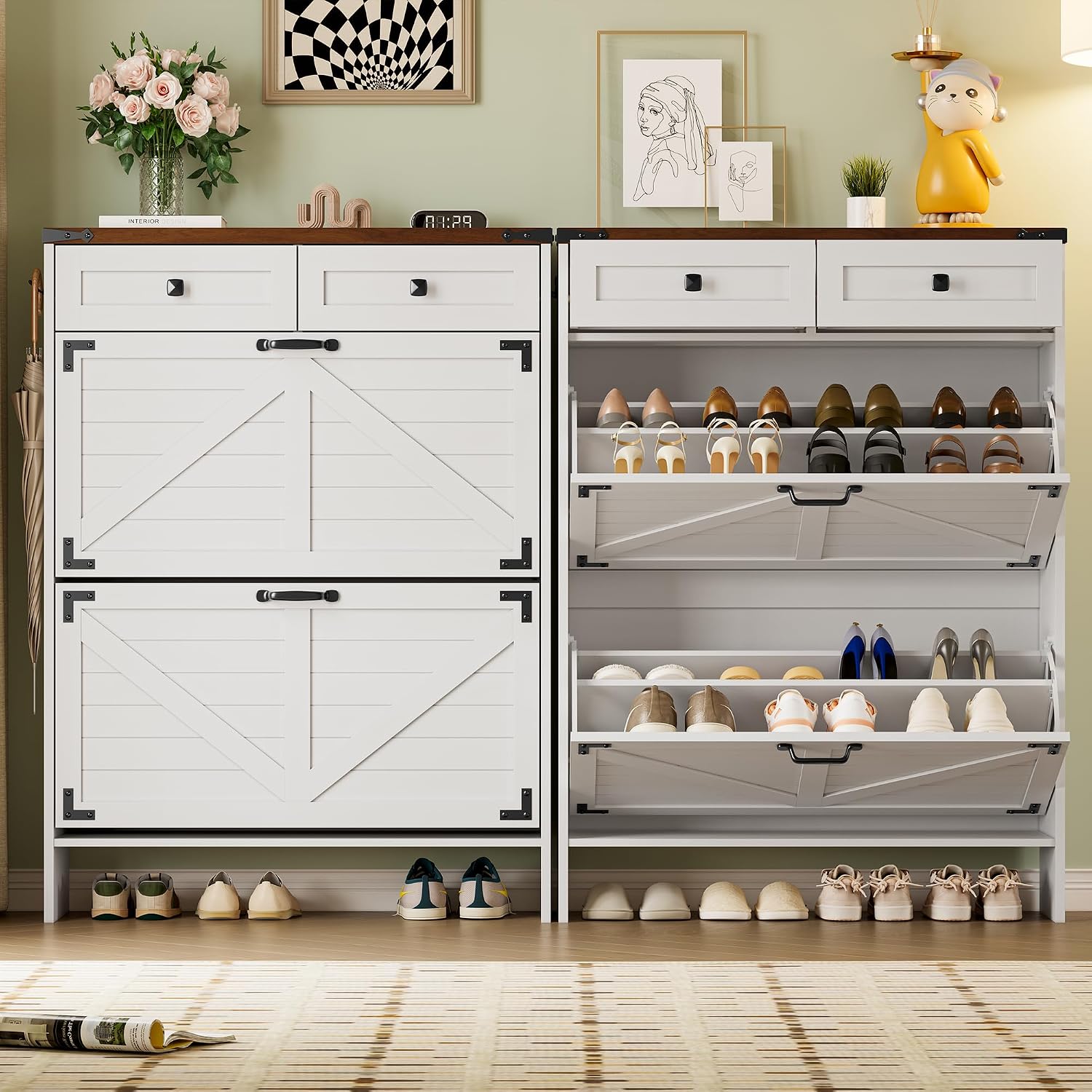 Shoe Cabinet With Odor Control - Shoe Rack Cabinet Narrow Entryway recension och pris