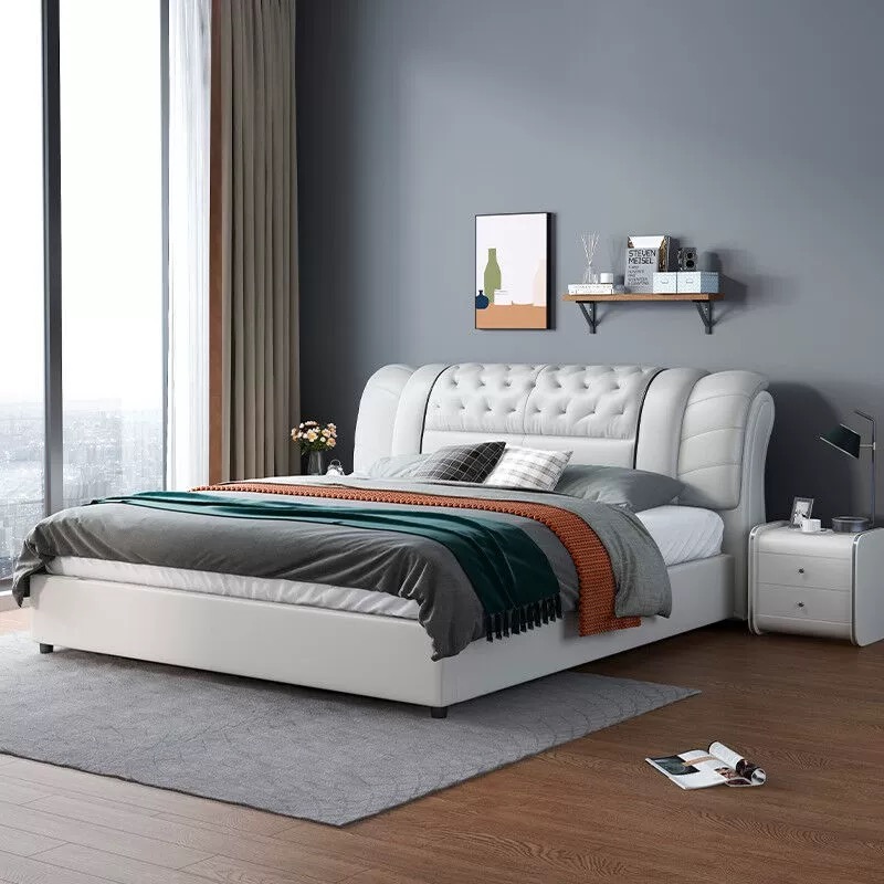 Set Furniture Bedroom Leather  - King Size Bed Frame With Storage Drawers recension och pris