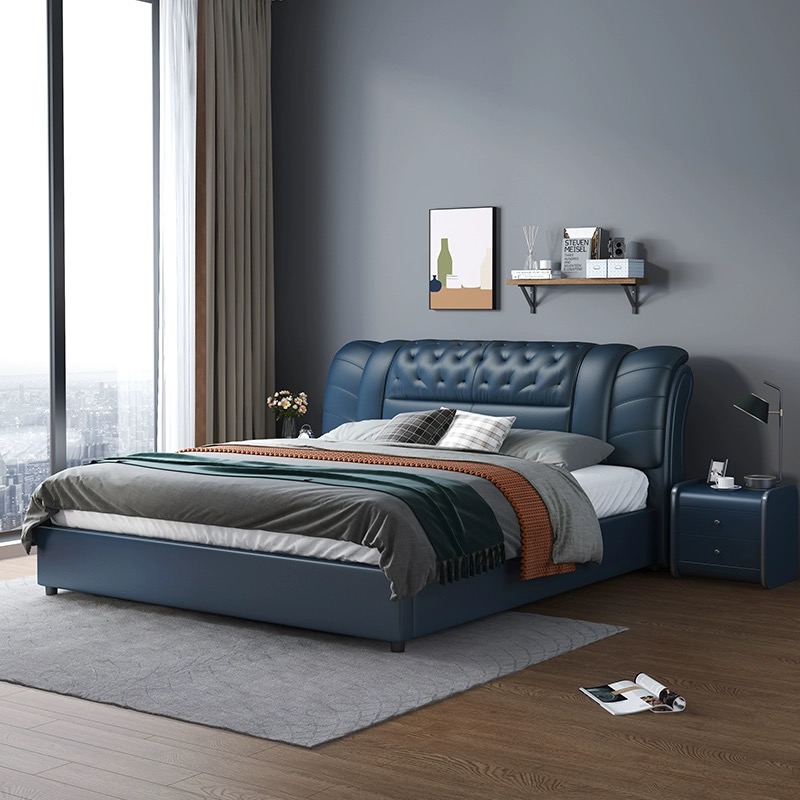 Set Furniture Bedroom Leather  - King Size Bed Frame With Storage Drawers recension och pris